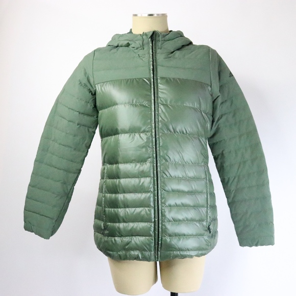 NWT Adidas Cozy Down Olive Jacket W003 - Picture 1 of 7